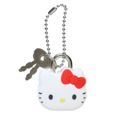 Japan Sanrio Mini Mascot Padlock Keychain - Hello Kitty : Face Smile