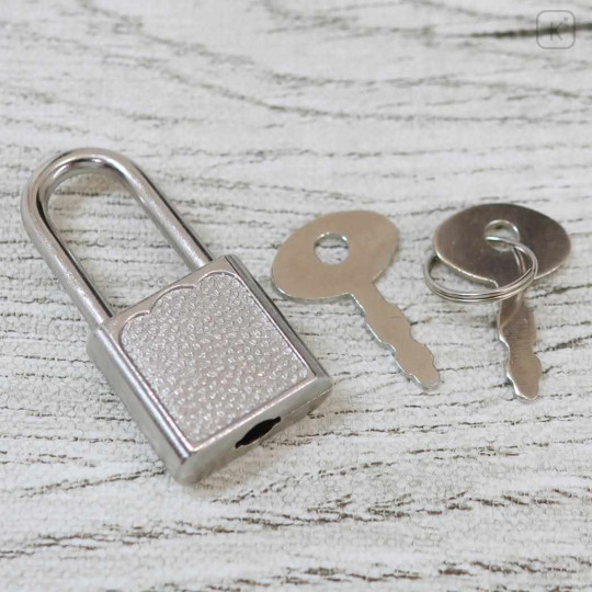 Japan Sanrio Mini Mascot Padlock Keychain - Hello Kitty : Face Smile - 3