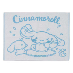 Japan Sanrio Towel Bath Mat - Cinnamoroll & Milk : Bathtime White Blue