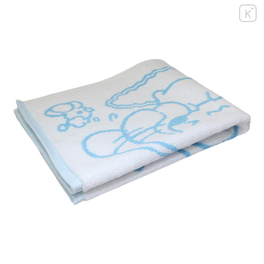 Japan Sanrio Towel Bath Mat - Cinnamoroll & Milk : Bathtime White Blue - 3