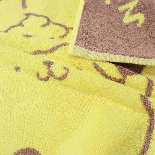 Japan Sanrio Towel Bath Mat - Pompompurin & Muffin : Bathtime Yellow - 2