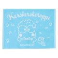 Japan Sanrio Towel Bath Mat - Keroppi : Bathtime Light Blue - 1