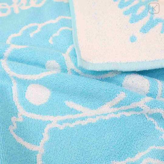 Japan Sanrio Towel Bath Mat - Keroppi : Bathtime Light Blue - 2