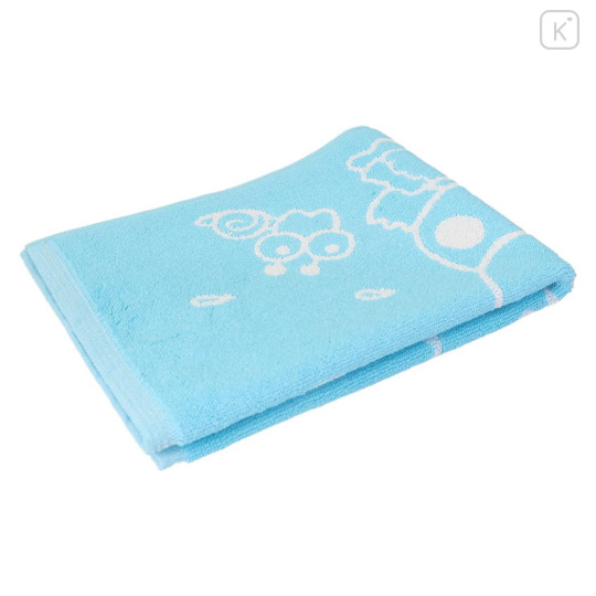 Japan Sanrio Towel Bath Mat - Keroppi : Bathtime Light Blue - 3