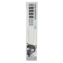 Japan Sanrio Clear Chopsticks 18cm - Chococat : Gingham Black