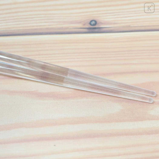 Japan Sanrio Clear Chopsticks 18cm - Chococat : Gingham Black - 3