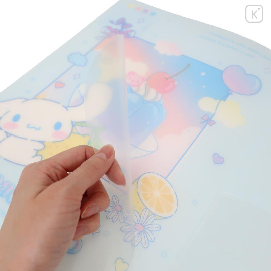 Japan Sanrio Pocket A4 Clear File Folder - Cinnamoroll : Dessert Jelly - 3