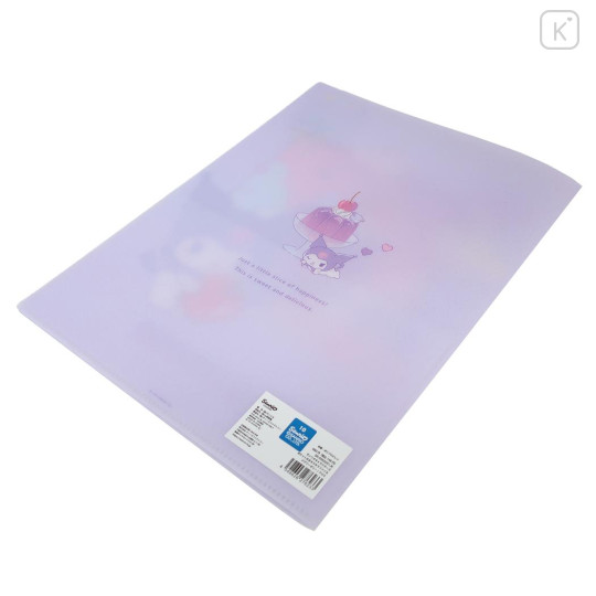 Japan Sanrio Pocket A4 Clear File Folder - Kuromi : Dessert Jelly - 2