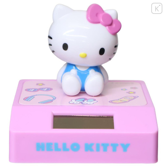 Japan Sanrio Solar Bobblehead - Hello Kitty : Sitting Pink - 1