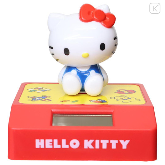 Japan Sanrio Solar Bobblehead - Hello Kitty : Sitting Red - 1