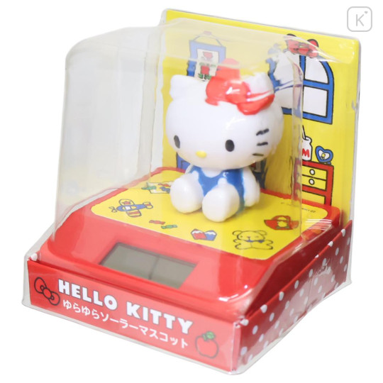 Japan Sanrio Solar Bobblehead - Hello Kitty : Sitting Red - 3
