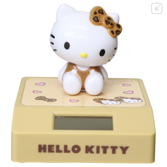 Japan Sanrio Solar Bobblehead - Hello Kitty : Sitting Leopard - 1