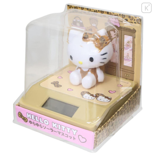 Japan Sanrio Solar Bobblehead - Hello Kitty : Sitting Leopard - 3