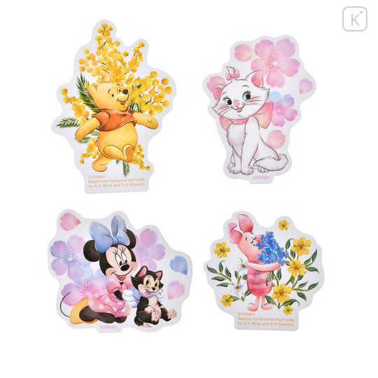 Japan Disney Store Die-cut Sticker Collection - Flower Watercolor - 2