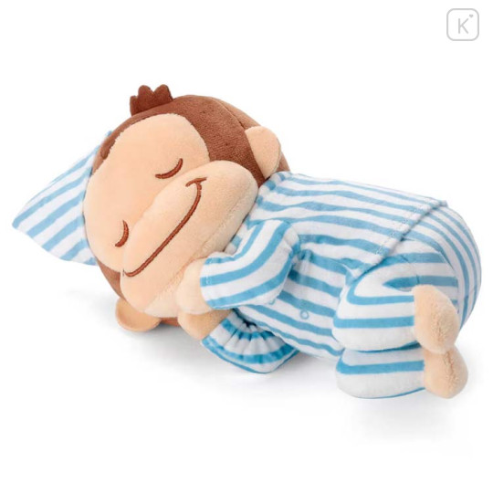 Japan Curious George Sleeping Friend Plush Toy (S) - Pajama - 2