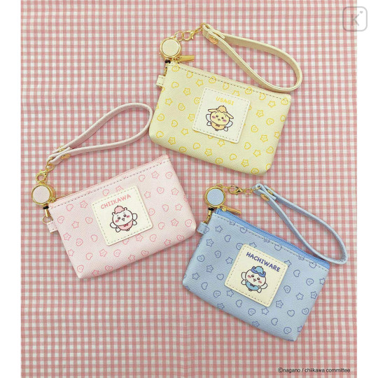 Japan Chiikawa Pass Case Card Holder & Coin Case & Reel - Chiikawa : Fairy Star - 2