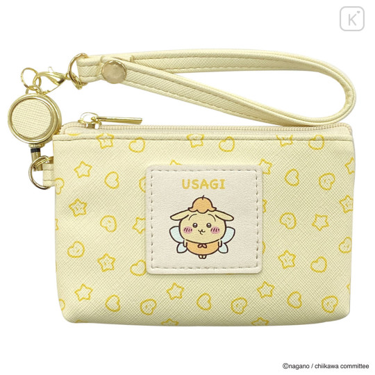 Japan Chiikawa Pass Case Card Holder & Coin Case & Reel - Usagi : Fairy Star - 5