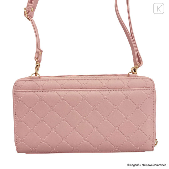 Japan Chiikawa Long Wallet Pochette - Chiikawa : Fairy Embossed Pink - 5