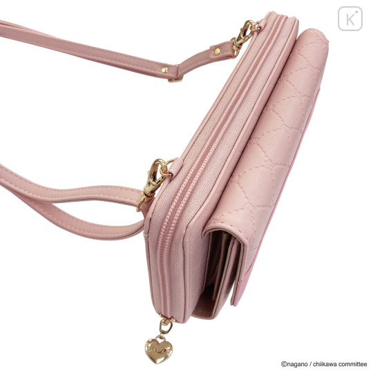 Japan Chiikawa Long Wallet Pochette - Chiikawa : Fairy Embossed Pink - 6