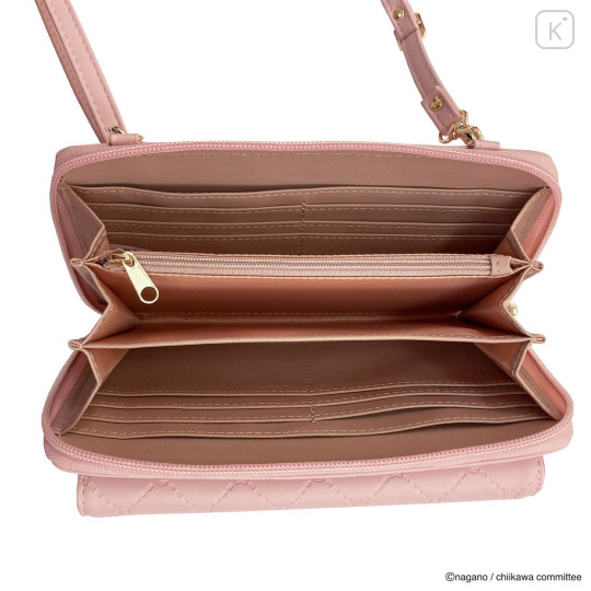 Japan Chiikawa Long Wallet Pochette - Chiikawa : Fairy Embossed Pink - 8