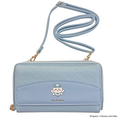 Japan Chiikawa Long Wallet Pochette - Hachiware : Fairy Embossed Blue