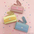 Japan Chiikawa Long Wallet Pochette - Usagi : Fairy Embossed Yellow - 2