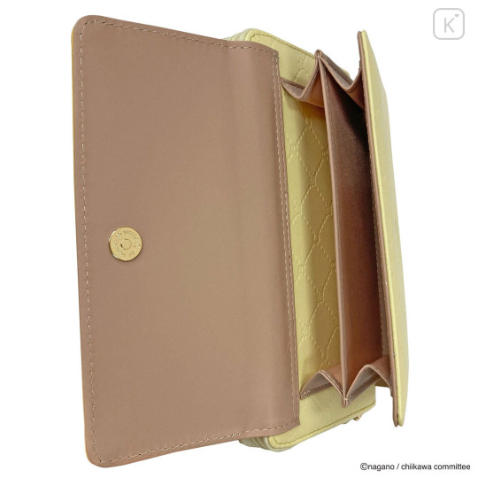 Japan Chiikawa Long Wallet Pochette - Usagi : Fairy Embossed Yellow - 7