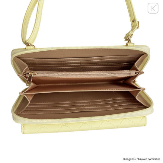 Japan Chiikawa Long Wallet Pochette - Usagi : Fairy Embossed Yellow - 8