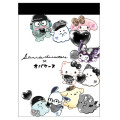 Japan Obakenu × Sanrio Mini Notepad - Obakenu : Characters Leopard Black - 1