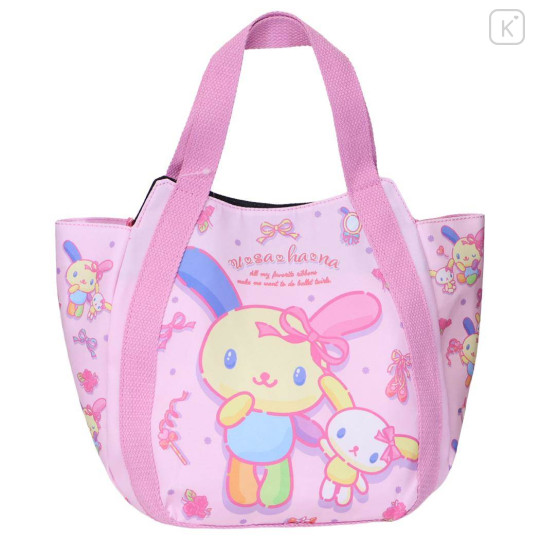 Japan Sanrio Balloon Mini Tote Bag - Usahana : Ballet Pink - 1