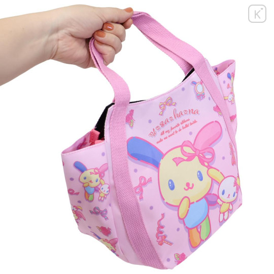 Japan Sanrio Balloon Mini Tote Bag - Usahana : Ballet Pink - 2