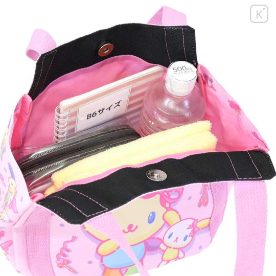 Japan Sanrio Balloon Mini Tote Bag - Usahana : Ballet Pink - 3