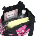 Japan Sanrio Balloon Mini Tote Bag - Hello Kitty : Ribbon Black Pink - 3