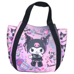 Japan Sanrio Balloon Mini Tote Bag - Kuromi : Favourite Black Pink