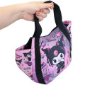 Japan Sanrio Balloon Mini Tote Bag - Kuromi : Favourite Black Pink - 2