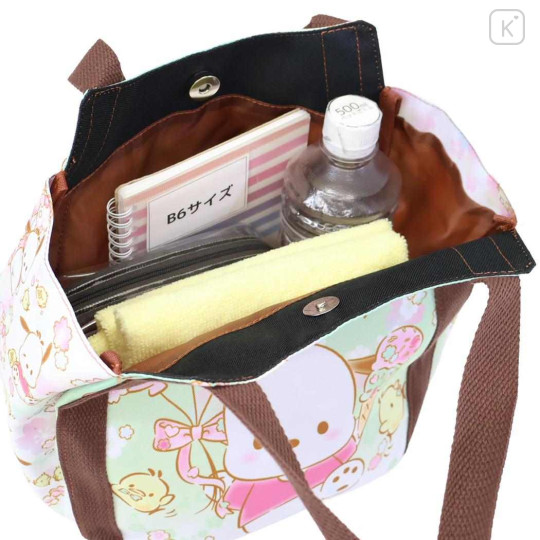Japan Sanrio Balloon Mini Tote Bag - Pochacco : Sakura Festival - 3