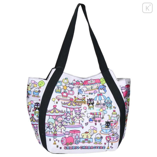 Japan Sanrio Balloon Tote Bag - Characters Amusement Park - 1