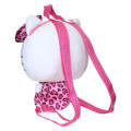 Japan Sanrio Plush Backpack - Hello Kitty : Leopard Pink - 2
