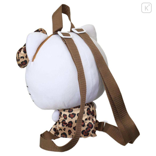 Japan Sanrio Plush Backpack - Hello Kitty : Leopard - 2