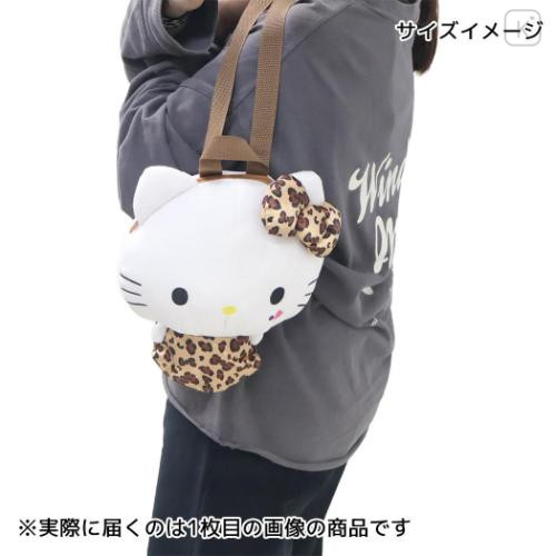 Japan Sanrio Plush Backpack - Hello Kitty : Leopard - 5