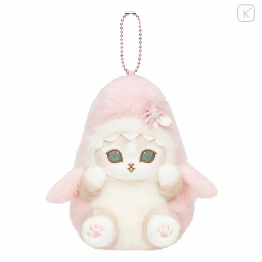 Japan Mofusand Chubby Potepote Mascot Holder - Sakura Shark Cat Cherry Blossom - 1