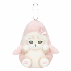 Japan Mofusand Chubby Potepote Mascot Holder - Sakura Shark Cat Cherry Blossom