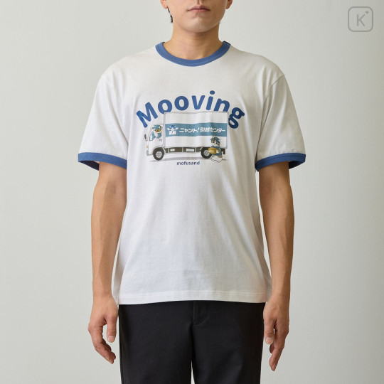 Japan Mofusand T-shirt (M) - Nyanto! Moving Center Mooving White - 7