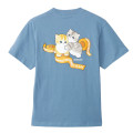 Japan Mofusand T-shirt (M) - Nyanto! Moving Center Mooving Go Blue - 4