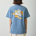 Japan Mofusand T-shirt (L) - Nyanto! Moving Center Mooving Go Blue - 4