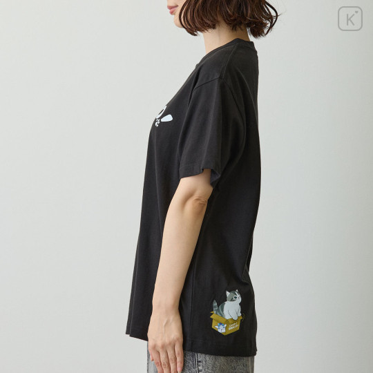 Japan Mofusand T-shirt (L) - Nyanto! Moving Center Mooving Black - 3