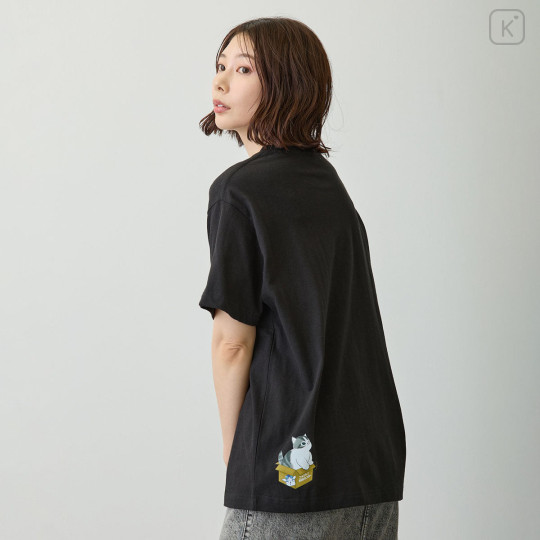 Japan Mofusand T-shirt (L) - Nyanto! Moving Center Mooving Black - 6