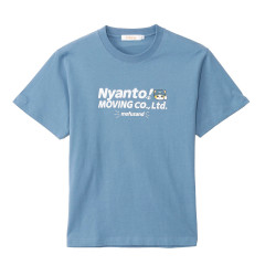 Japan Mofusand T-shirt (XL) - Nyanto! Moving Center Mooving Go Blue