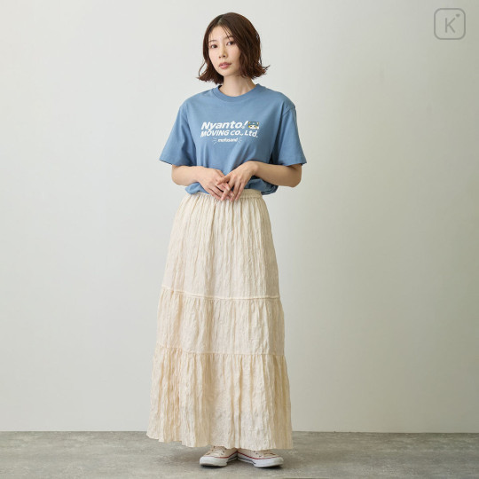 Japan Mofusand T-shirt (XL) - Nyanto! Moving Center Mooving Go Blue - 7