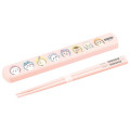 Japan Chiikawa Chopsticks 19.5cm with Case - Characters Face Pink - 1
